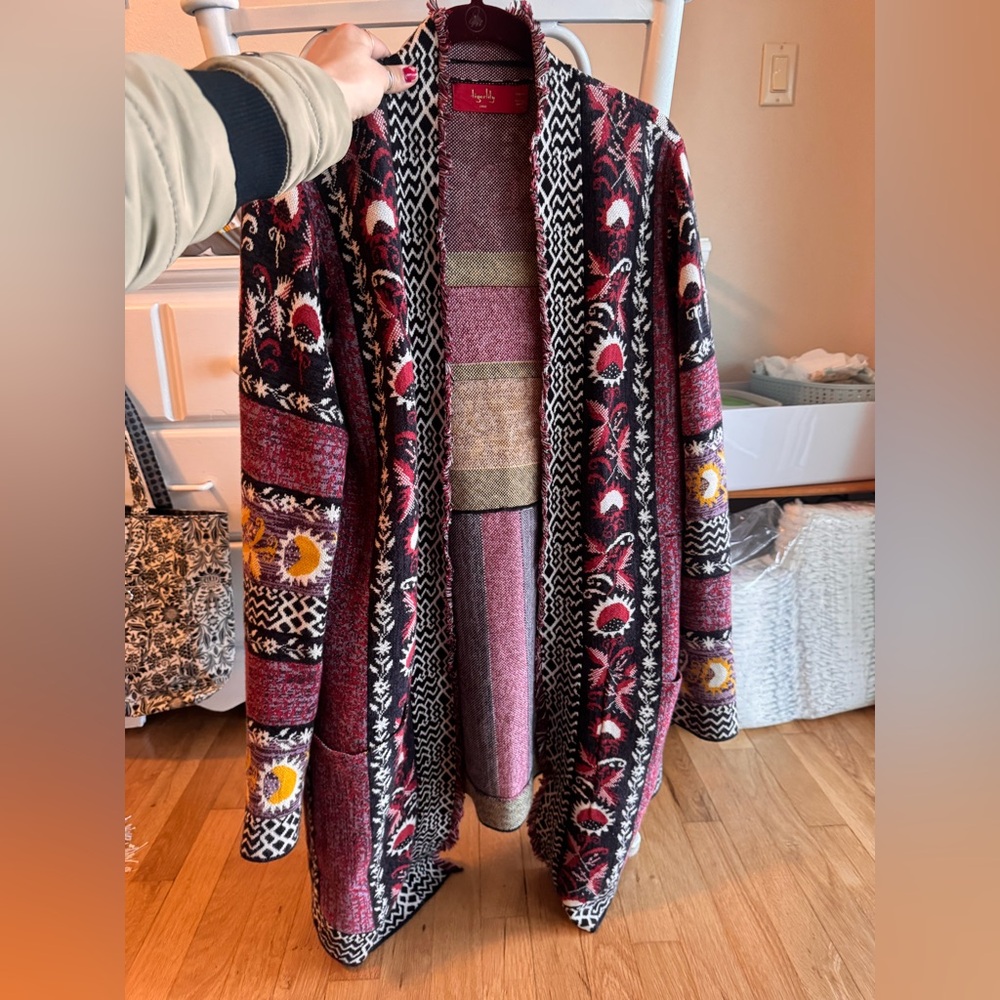 Tigerlily Multicolor Patterned Cotton Cardigan - image 5